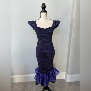 Daisy Midnight Violet Ruched Mermaid Prom Dress